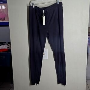 Cotton On Andi Split Hem Trackie Black joggers Size L Cozy Athletic